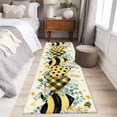 thumbnail image 4 of Spring Bee Love 2'x6' Runner Rugs for Hallway Kitchen Bedside Non Slip Washable, Yellow Daisy Eucalyptus Leaves Rustic Entryway Rug Runners with Rubber Backing, Long Carpet Runner for Laundry Room, 4 of 8