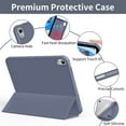 thumbnail image 4 of Kenke Case iPad (A16) 11th Generation 11 inch 2025, iPad 10th Generation 10.9 Inch 2022 with Pencil Holder, Soft TPU Back Smart Trifold Stand Case [Support Touch ID and Auto Wake/Sleep], Purple, 4 of 9