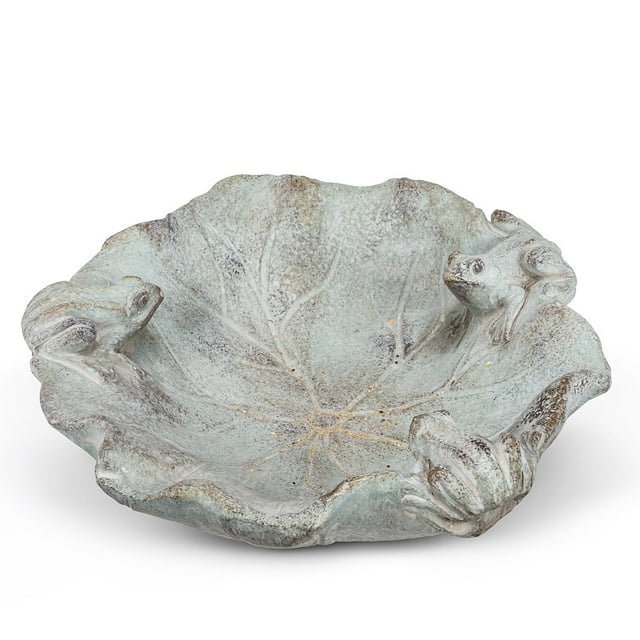 Grenouilles sur une Décoration en Ciment Lilypad