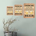 thumbnail image 4 of Portrait Round Plus Exercise is a Dirty Word. It Makes Me Want To Wash My Mouth Out With Beer Wall or Door Sign | Funny Naughty Decor - Medium, 4 of 8