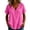 Hot Pink, variant on Cotton Linen Striped Boatneck Elegant Tops for Women Lightweight Loose Fit Elbow Sleeve Tee Trendy Outdoor Shirts for Summer