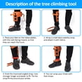 thumbnail image 5 of Tree Climbing Gear，Tree Climbing Spikes, Tree Climbing Gear with Adjustable Climbing Straps and Steel Core Flip Line, Rock Climbing Kit with Triple Lock Lanyard Adjuster, 5 of 7