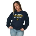 thumbnail image 4 of US Navy Logo My Sister Hero Sailor Unisex Plus Size Sweatshirt Brisco Brands 2X, 4 of 5