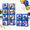 Blue, variant on Black-2027 Graduation Party Decoration Balloon Box Kit with Letters and Balloons