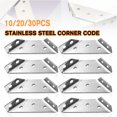thumbnail image 3 of SURJDE Universal Furniture Corner Connector,30pcs Stainless Steel Angle Corner Brackets,Angle Fasten Connector Furniture Triangle Support Frame Stainless Steel Corner Bracket for Shelf Cabinet, 3 of 7