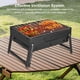 thumbnail image 2 of Acero Inoxidable Portátil Plegable BBQ Grill Small Smoker Charcoal para Fiesta, 2 of 9