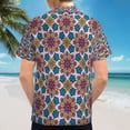 thumbnail image 6 of High Quality Hawaiian Shirts for Men Short Sleeve Aloha Beach Shirt Floral Summer Casual Button Down Shirts Blouses JGLE3L, 6 of 7