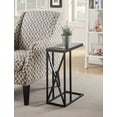 thumbnail image 2 of Convenience Concepts Tucson Table d'Appoint en C, Fini Bois Noir et Cadre en Métal, 2 of 4