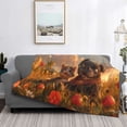 thumbnail image 2 of Rateoe Cat Dog Friendship Pattern Flannel Throw Blanket, Ultra-soft Blanket for Bed, Couch, Car, Hypoallergenic Anti-pilling blanket-50"x40"(Horizontal), 2 of 6