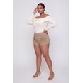thumbnail image 2 of Women's Plus Size Almost Famous Fringe Detail Denim Shorts, 2 of 4