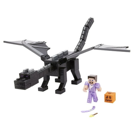UPC: 0887961978537 | Minecraft Ultimate Ender Dragon Figure 20-in with Color-Change Steve Figure