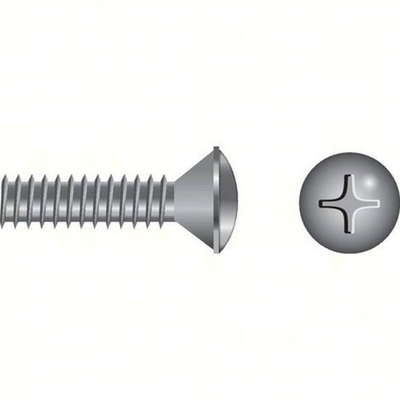 SEACHOICE Phillips Machine Screw - Oval Head Size: 1/4-20 x 1-1/4", Option: Bag of 50