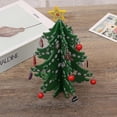thumbnail image 3 of Adorno de Soporte de Exhibición de Árbol de Navidad JanHm Miniatura 3D 18 Colgantes de Madera, 3 of 4