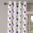 thumbnail image 2 of Ambesonne Artichoke Grommet Curtain, Sketch Style Food, 50" x 72", Lime Green and Purple, 2 of 6