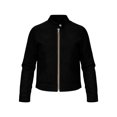 thumbnail image 2 of Faux Suede Zip-Up Cropped Jackets For Women Fall Collared Long Sleeve Trendy Casual Loose Coats With Pockets S-XXL, 2 of 7