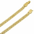 thumbnail image 2 of 5.7mm 14k Yellow Gold Plated Flat Nugget Choker Chain Necklace, 16 inches, 2 of 7