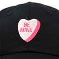 thumbnail image 2 of DALIX Be Mine Valentine's Day Candy Hat Womens Embroidered Baseball Cap in Black, 2 of 6