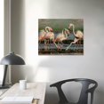 thumbnail image 4 of JRXY  Canvas Print Wall Art Vibrant Pink Flamingos Safari Jungle Nature Wilderness Photography Realism Modern Art Decorative Multicolor Rustic Animals Cozy/Calm for Bedroom picture 3, 4 of 5