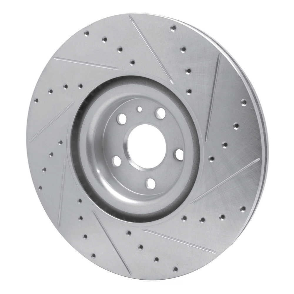 Dynamic Friction Company 631-27053L DFC Brake Rotor - Drilled And Slotted - Silver