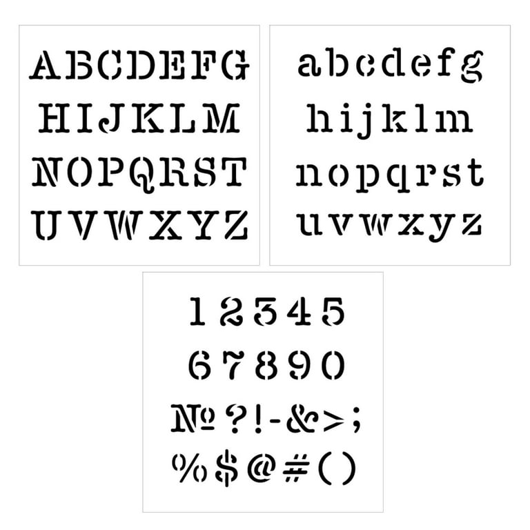 Typewriter Letter Stencil by StudioR12, Vintage Alphabet
