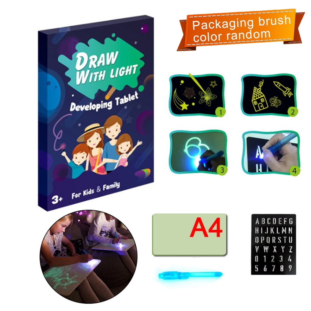 Light Up Kids Drawing Board Draw Child Fun Developing Toy Educational Paint Gift 
