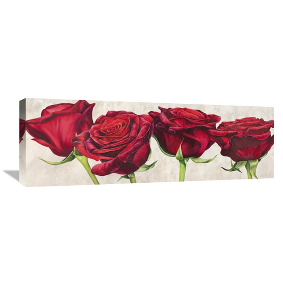 Global Gallery Luca Villa 'Rose romantiche' Canvas Wall Art