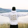 thumbnail image 4 of Love Like Jesus Hoodies for Men 2025 Long Sleeve Christian Graphic Hoodie Hooded Sweatshirt Pullover Tops, 4 of 5