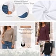 thumbnail image 3 of SUNBS Blouses for Women Business Casual Dressy Tops Crewneck Pleated Long Sleeve Shirts Trendy Clothes, 3 of 8