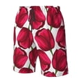 thumbnail image 5 of Kdxio Tulips Flowers Pattern Mens Casual Shorts - Drawstring Summer Beach Sports Shorts for Men, 5 of 9