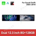 thumbnail image 3 of ZWNAV Dual 12.3 inch For Suzuki Swift 2005-2010 GPS Navigation Android 13 Car Radio CarPlay Multimedia Player Head Stereo Unit HD Screen, 3 of 12