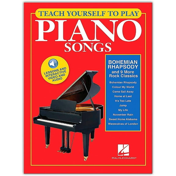 Hal Leonard Teach Yourself to Play "Bohemian Rhapsody" & 9 More Rock Classics on Piano Book/Video/Audio