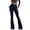 Blue, variant on Women's Dark Wash High Waisted Flared Denim Jeans Retro Wide Leg