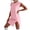 Pink, variant on Guluxicc Athletic 2 Piece Sets for Women Sleeveless Crew Neck Top with Split Hem Shorts Solid Color Basic Active Outfits for Workout and Gym Exercise