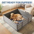 thumbnail image 3 of PureWags 38'' x 38'' x 14'' Pet Whelping Box Kit with Built-in Floor and Reusable Potty Pad, Puppy Playpen for Small to Medium Breeds, Non-Toxic PP Material for Newborn Safety, 3 of 9