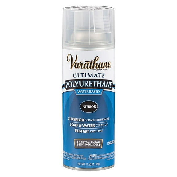 Rust-Oleum Varathane Interior Polyurethane Spray Paint, Clear Semi-Gloss, 11.25 oz.