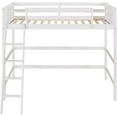 thumbnail image 3 of Twin Size Solid Wood Loft Bed with Ladder&Safety Guardrail,Space-Saving Design&Built in Solid Slat Support for Boys/Girls/Teens Bedroom,No Spring Box Needed, 3 of 5