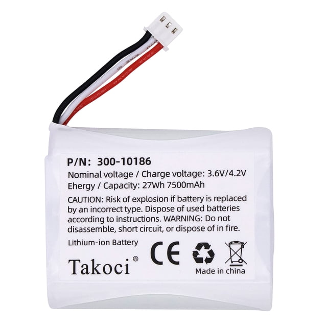 Batería de repuesto TAKOCI 300-10186 7500 mAh 3,6 V para ADT Command