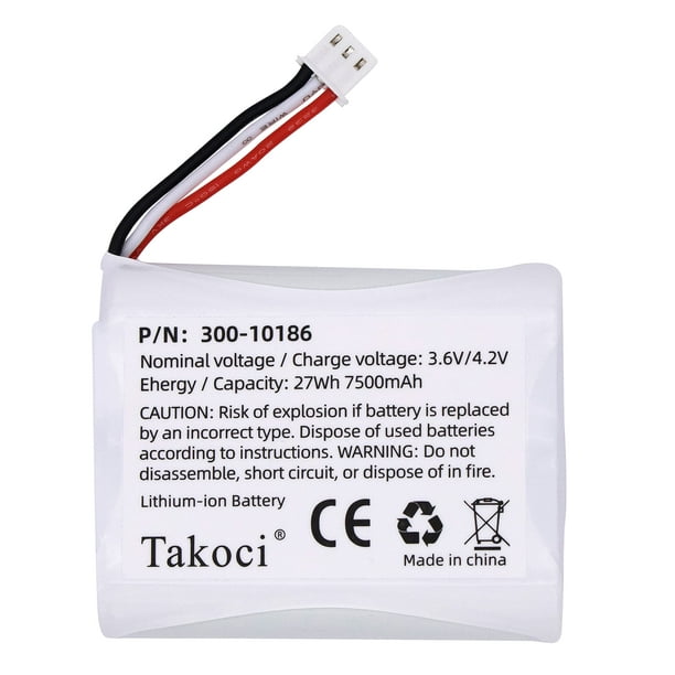 Batería de repuesto TAKOCI 300-10186 7500 mAh 3,6 V para ADT Command