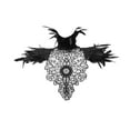 thumbnail image 1 of Capa de chal de plumas artificiales perfecl disfraz de Navidad poncho ligero negro, 1 of 8