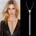 thumbnail image 4 of Collier Cravate en Strass pour Femmes, Collier Mode pour Fête, 4 of 10