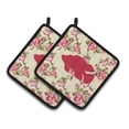 thumbnail image 1 of Caroline's Treasures Poisson - Poisson Tropical Shabby Chic Roses Jaunes Paire de Supports de Pot BB1013-RS-YW-PTHD 7.5HX7.5W Multicolore, 1 of 3