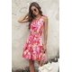 thumbnail image 2 of PRETTYGARDEN Vestido Mini Floral Rosa con Lazo y Un Hombro Talla S, 2 of 8