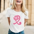 thumbnail image 2 of T-shirt à Manches Courtes Imprimé Graphique pour Femmes Col Rond Décontracté Confortable Haut d'Été pour les Vacances Usage Quotidien, 2 of 4