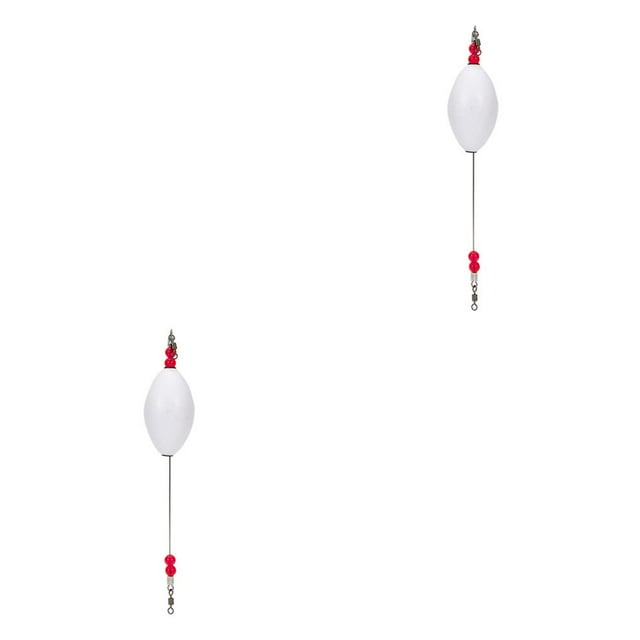 QualitChoice Canne à Pêche Dérivante Étanche Rotation 360° Mousse Lumineuse Alarme Dérivantes Forte Résistance à la Traction pour Eau Salée Blanc 2ensemble