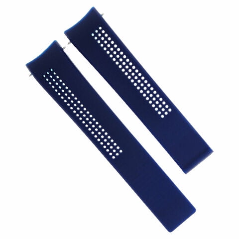 20MM RUBBER WATCH BAND STRAP FOR TAG HEUER CARRERA FT6007 CALIBRE CV2017 BLUE