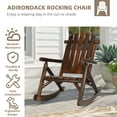 thumbnail image 5 of EPICOZY Rustic Adirondack Wood Indoor/Outdoor High Back Rocking Chair, Carbonized, 5 of 7