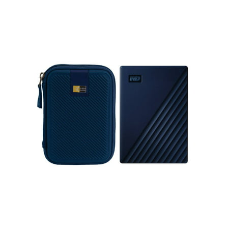 WD 2TB My Passport for Mac USB 3.0 External Hard Drive (Midnight Blue) + Case (Navy