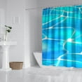 thumbnail image 3 of Ensemble de Rideau de Douche avec Doublure à Boutons-Pression, Tissage Bleu Minimaliste Moderne (2) Rideaux de Douche Doublure de Douche Imperméable, Rideau de Bain Décoratif en Polyester, 72x72 Pouces, 3 of 4