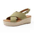 thumbnail image 2 of Zapatos de moda para mujer Plataforma Punta abierta Sandalias de cuña antideslizantes Correa cruzada Boca de pescado Sandalias de cuerda de cáñamo Wmkox8yii nm4672, 2 of 9