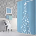 thumbnail image 4 of Blue and White Shower Curtain, Funny Modern Abstract Polka Dot Fabric Shower Curtains Set for Kids Boys Girls Bathroom Decorative, Cute Fun Simple Restroom Decor Accessories with Hooks 72X84 Inch, 4 of 7